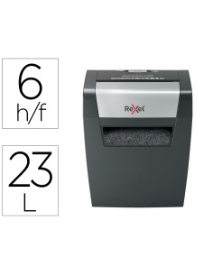 Destructora de documentos rexel momentum x406 p4 capacidad de corte 6 hojas destruye grapas y clips