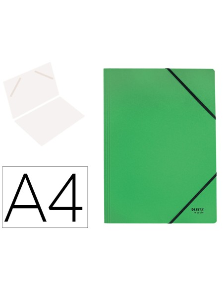 Carpeta leitz recycle gomas din a4 carton reciclable 100 verde