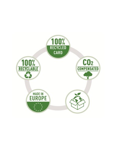 Carpeta leitz recycle gomas din a4 carton reciclable 100 azul