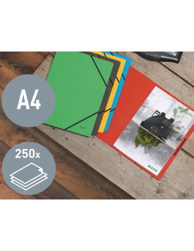 Carpeta leitz recycle gomas din a4 carton reciclable 100 rojo