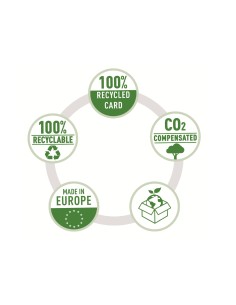 Carpeta leitz recycle gomas din a4 carton reciclable 100 rojo