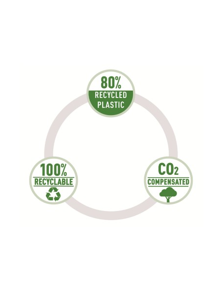 Carpeta leitz recycle portadocumentos broche din a4 polipropileno verde