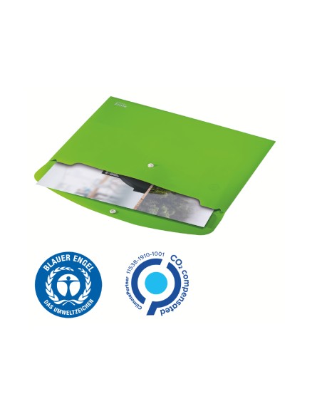 Carpeta leitz recycle portadocumentos broche din a4 polipropileno verde