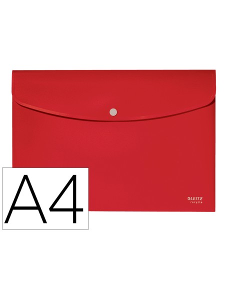 Carpeta leitz recycle portadocumentos broche din a4 polipropileno rojo
