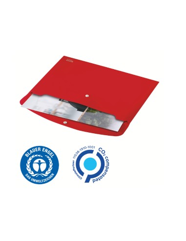 Carpeta leitz recycle portadocumentos broche din a4 polipropileno rojo
