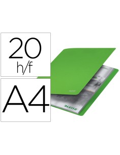 Carpeta leitz recycle escaparate din a4 20 fundas polipropileno verde