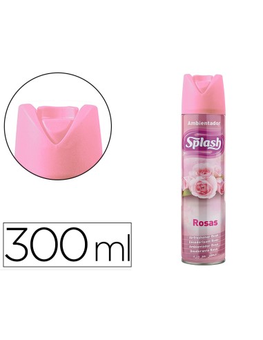 Ambientador spray splash aroma rosas bote de 300 ml