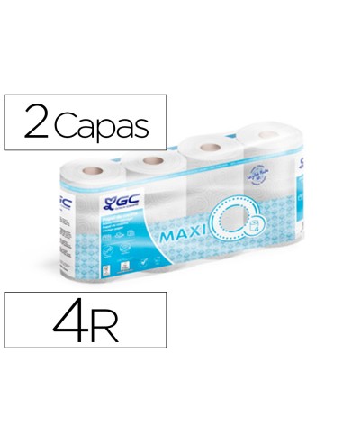 Papel de cocina goma camps 2 capas 90 servicios 224 mm x 216 m 215 g m2 paquete de 4 rollos