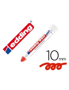 Marcador edding permanente 950 pasta opaca rojo punta redonda 10 mm para superficies oxidadas rugosas