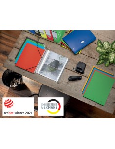 Carpeta leitz recycle gomas din a4 carton reciclable 100 amarillo