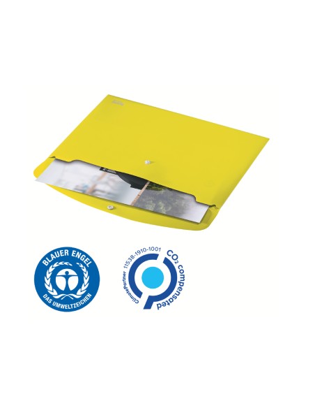 Carpeta leitz recycle portadocumentos broche din a4 polipropileno amarillo
