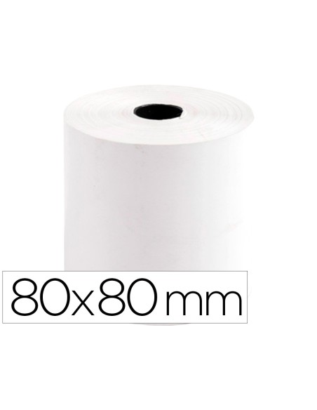 Rollo sumadora termico q connect 80 mm ancho x 80 mm diametro sin bisfenol a papel de 70 g m2