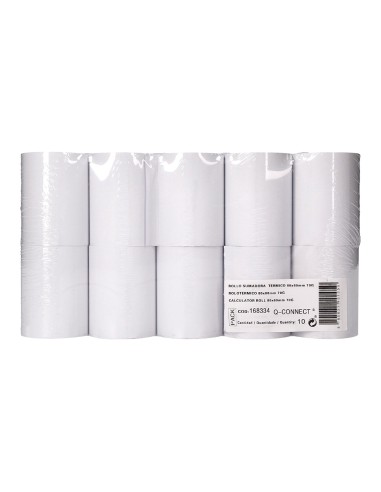 Rollo sumadora termico q connect 80 mm ancho x 60 mm diametro sin bisfenol a papel de 70 g m2