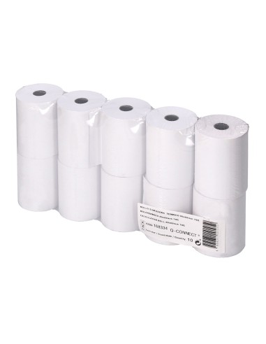 Rollo sumadora termico q connect 80 mm ancho x 60 mm diametro sin bisfenol a papel de 70 g m2