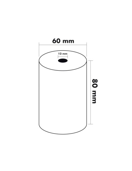 Rollo sumadora termico q connect 80 mm ancho x 60 mm diametro sin bisfenol a papel de 70 g m2