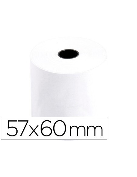 Rollo sumadora termico q connect 57 mm ancho x 60 mm diametro sin bisfenol a papel de 70 g m2