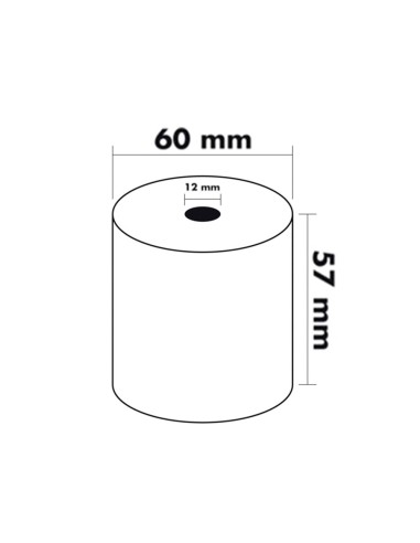 Rollo sumadora termico q connect 57 mm ancho x 60 mm diametro sin bisfenol a papel de 70 g m2