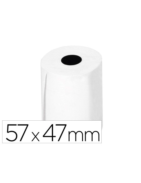 Rollo sumadora termico q connect 57 mm ancho x 47mm diametro para tpv sin bisfenol a papel de 70 g m2