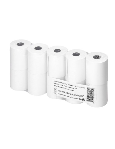 Rollo sumadora termico q connect 57 mm ancho x 47mm diametro para tpv sin bisfenol a papel de 70 g m2