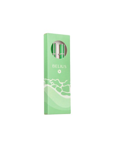 Juego boligrafo y roller belius endless summer aluminio color verde y plateado tinta azul caja de diseno