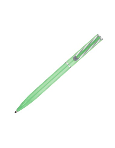 Juego boligrafo y roller belius endless summer aluminio color verde y plateado tinta azul caja de diseno