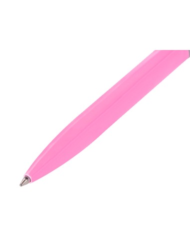 Juego boligrafo y roller belius endless summer aluminio color rosa y plateado tinta azul caja de diseno