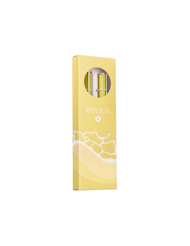 Juego boligrafo y roller belius endless summer aluminio color amarillo y plateado tinta azul caja de diseno