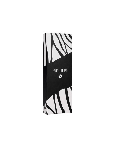 Boligrafo belius dualita cuerpo blanco color negro tinta azul caja de diseno
