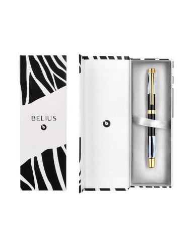 Roller belius dualita cuerpo blanco color negro tinta negra caja de diseno