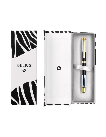 Roller belius dualita cuerpo blanco color negro tinta negra caja de diseno Roller belius dualita cuerpo blanco color negro tinta negra caja de diseno