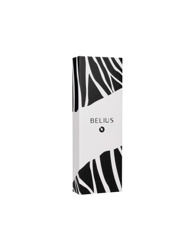 Boligrafo belius dualita cuerpo negro color blanco tinta azul caja de diseno