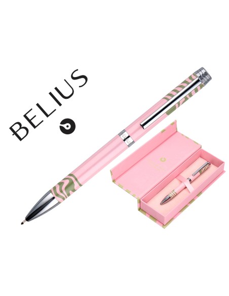 Boligrafo belius ink dreams aluminio color rosa y verde matcha plateado frase interior tinta azul caja de diseno Boligrafo belius ink dreams aluminio color rosa y verde matcha plateado frase interior tinta azul caja de diseno