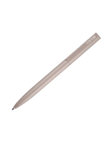 Boligrafo belius rocket b aluminio color minimalista gris tinta azul caja cilindrica