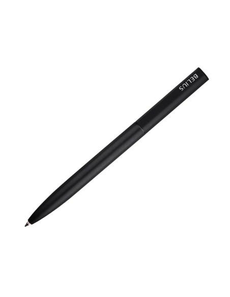 Boligrafo belius rocket b aluminio color minimalista negro tinta azul caja cilindrica Boligrafo belius rocket b aluminio color minimalista negro tinta azul caja cilindrica