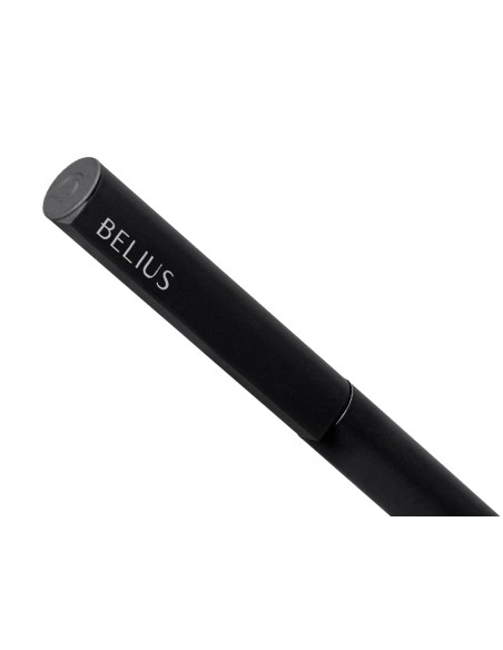 Boligrafo belius rocket b aluminio color minimalista negro tinta azul caja cilindrica Boligrafo belius rocket b aluminio color minimalista negro tinta azul caja cilindrica