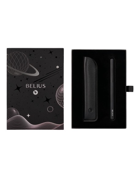 Pluma y funda de similpiel belius space b color minimalista negro tinta azul caja de diseno Pluma y funda de similpiel belius space b color minimalista negro tinta azul caja de diseno