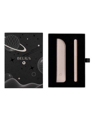 Pluma y funda de similpiel belius space b color minimalista gris tinta azul caja de diseno