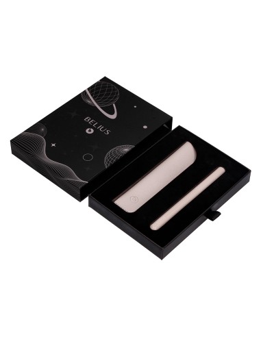 Pluma y funda de similpiel belius space b color minimalista gris tinta azul caja de diseno
