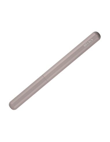 Pluma y funda de similpiel belius space b color minimalista gris tinta azul caja de diseno