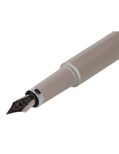 Pluma y funda de similpiel belius space b color minimalista gris tinta azul caja de diseno
