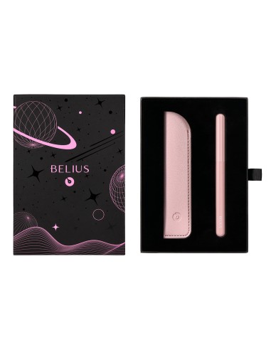 Pluma y funda de similpiel belius space b color minimalista rosa tinta azul caja de diseno