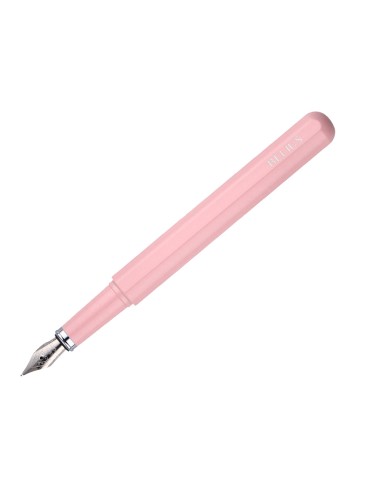 Pluma y funda de similpiel belius space b color minimalista rosa tinta azul caja de diseno