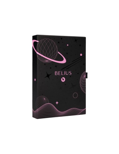 Pluma y funda de similpiel belius space b color minimalista rosa tinta azul caja de diseno