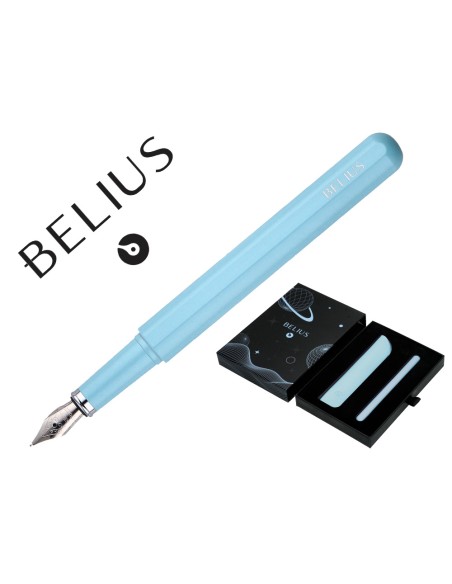 Pluma y funda de similpiel belius space b color minimalista azul tinta azul caja de diseno Pluma y funda de similpiel belius space b color minimalista azul tinta azul caja de diseno
