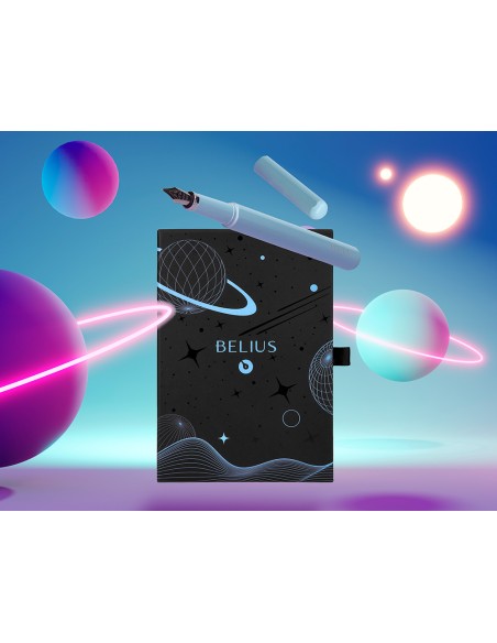 Pluma y funda de similpiel belius space b color minimalista azul tinta azul caja de diseno Pluma y funda de similpiel belius space b color minimalista azul tinta azul caja de diseno