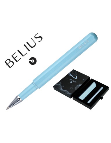 Roller y funda de similpiel belius space b color minimalista azul tinta azul caja de diseno