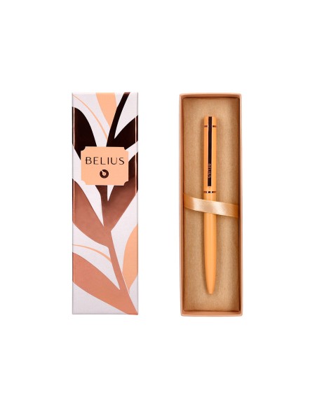 Boligrafo belius rose aluminio color naranja oro rosa tinta azul caja de diseno Boligrafo belius rose aluminio color naranja oro rosa tinta azul caja de diseno