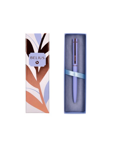 Boligrafo belius rose aluminio color lavanda oro rosa tinta azul caja de diseno Boligrafo belius rose aluminio color lavanda oro rosa tinta azul caja de diseno
