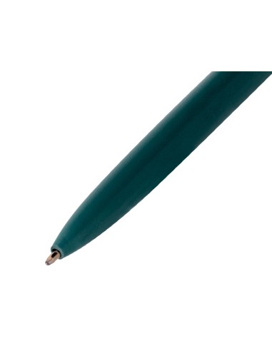 Boligrafo belius rose aluminio color verde oliva oro rosa tinta azul caja de diseno