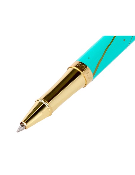 Roller belius aqua aluminio color turquesa y dorado tinta negra caja de diseno Roller belius aqua aluminio color turquesa y dorado tinta negra caja de diseno